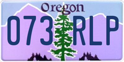 OR license plate 073RLP