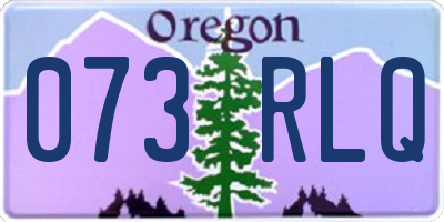 OR license plate 073RLQ