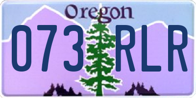 OR license plate 073RLR