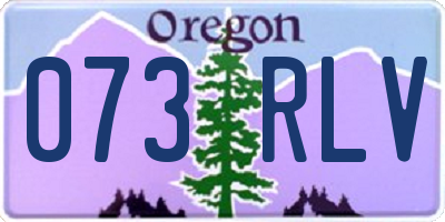 OR license plate 073RLV