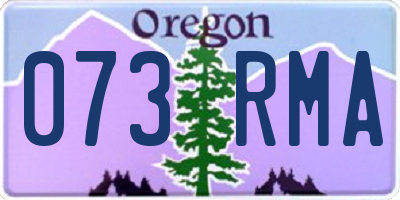 OR license plate 073RMA