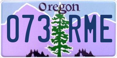 OR license plate 073RME