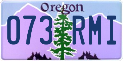 OR license plate 073RMI