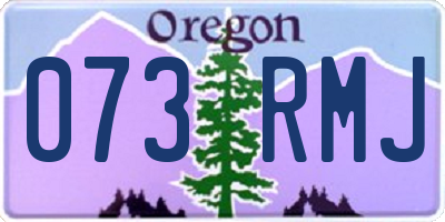 OR license plate 073RMJ