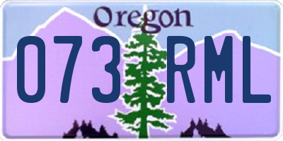 OR license plate 073RML