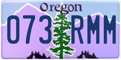 OR license plate 073RMM