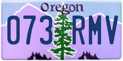 OR license plate 073RMV