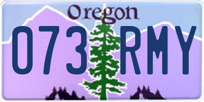 OR license plate 073RMY