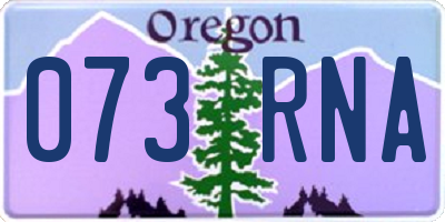 OR license plate 073RNA