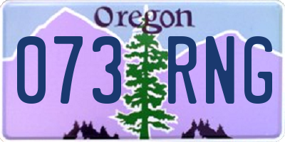 OR license plate 073RNG