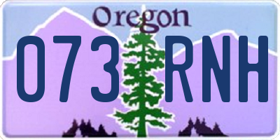 OR license plate 073RNH