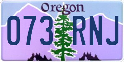 OR license plate 073RNJ