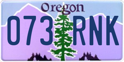 OR license plate 073RNK