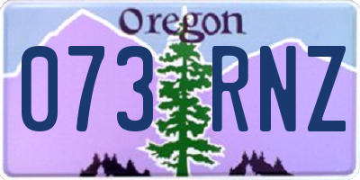 OR license plate 073RNZ