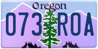 OR license plate 073ROA