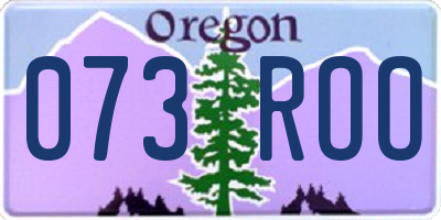 OR license plate 073ROO