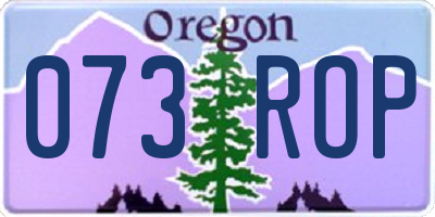 OR license plate 073ROP