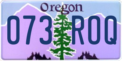 OR license plate 073ROQ