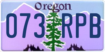 OR license plate 073RPB