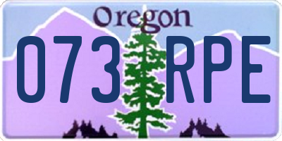 OR license plate 073RPE