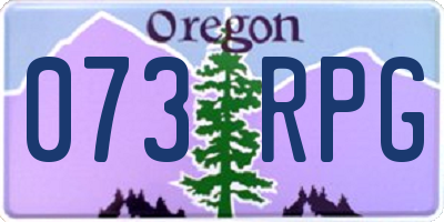 OR license plate 073RPG