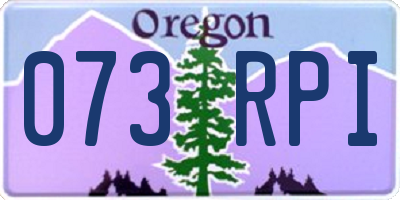 OR license plate 073RPI