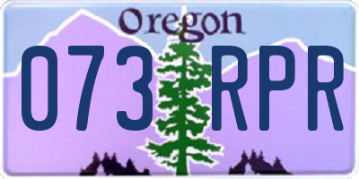OR license plate 073RPR