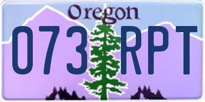 OR license plate 073RPT