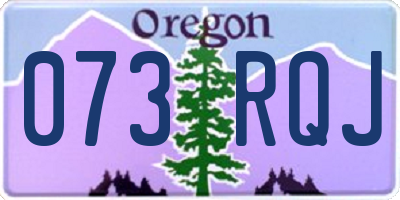 OR license plate 073RQJ