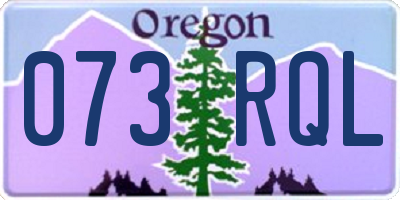 OR license plate 073RQL