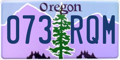 OR license plate 073RQM