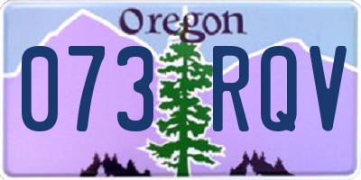 OR license plate 073RQV