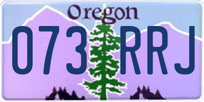 OR license plate 073RRJ