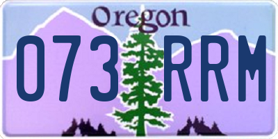 OR license plate 073RRM