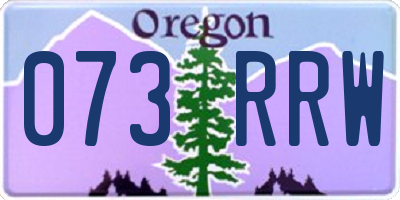 OR license plate 073RRW