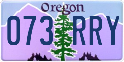 OR license plate 073RRY