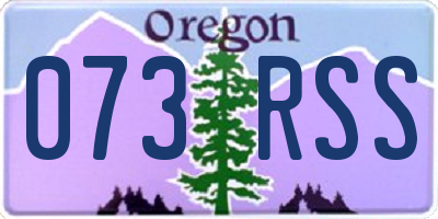 OR license plate 073RSS