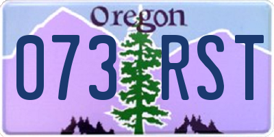 OR license plate 073RST