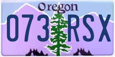 OR license plate 073RSX