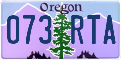 OR license plate 073RTA