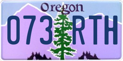 OR license plate 073RTH