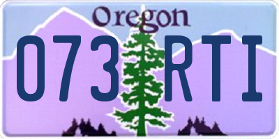 OR license plate 073RTI