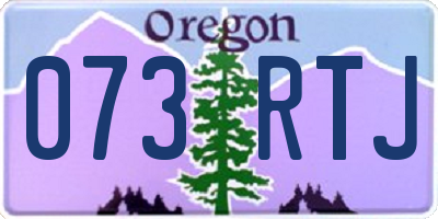 OR license plate 073RTJ