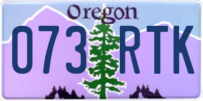 OR license plate 073RTK