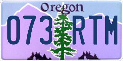 OR license plate 073RTM