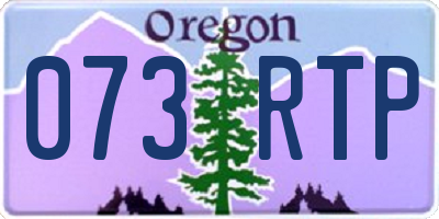 OR license plate 073RTP