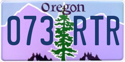 OR license plate 073RTR