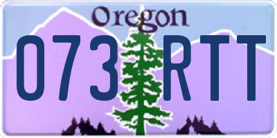 OR license plate 073RTT