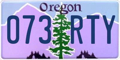 OR license plate 073RTY
