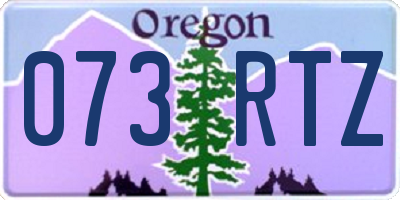 OR license plate 073RTZ
